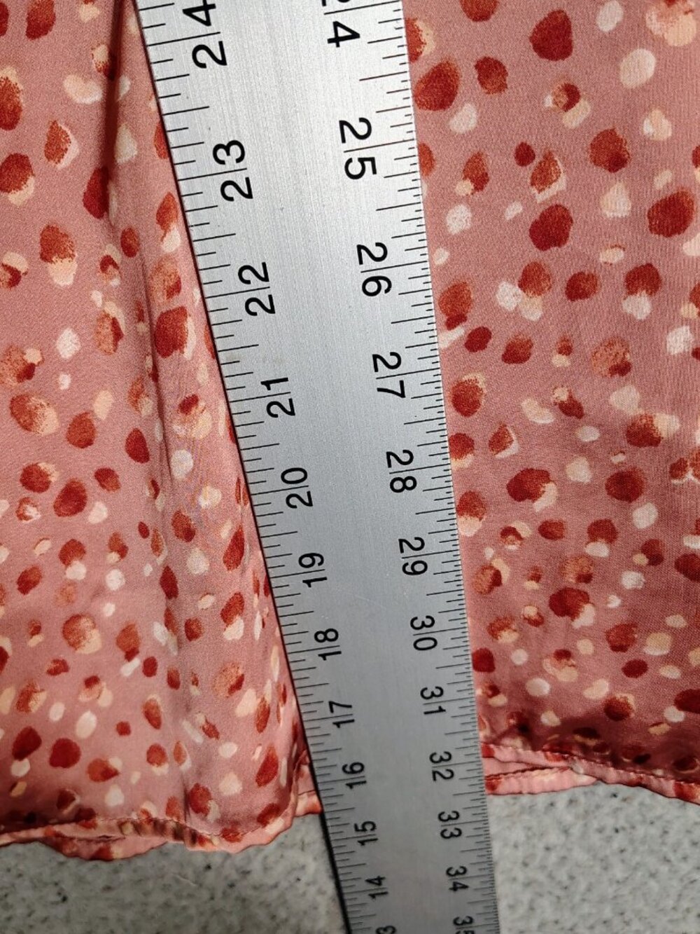 Francesca’s Blue Rain Mini Dress Women M Pink Dotted Print Satin Puff Sleeve NWT - Picture 6 of 11